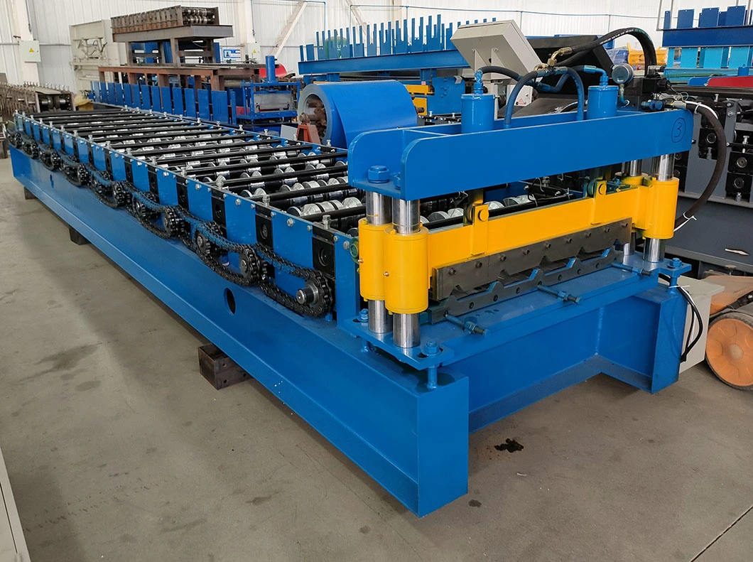 Galvanized Steel Metal Iron Trapezoid AG Panel Metropole 5 Gutters Tr4 Ribtype PV5 Longspan Chromodek Ibr Roof Roofing Cold Roll Forming Machine